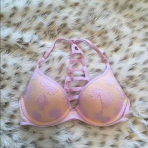 Victoria's Secret Pink Likac Hibiscus Strappy Bra
